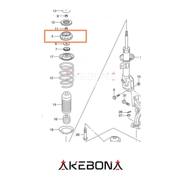 Опора стойки амортизатора Suzuki XBEE MN71S 41710-62R50