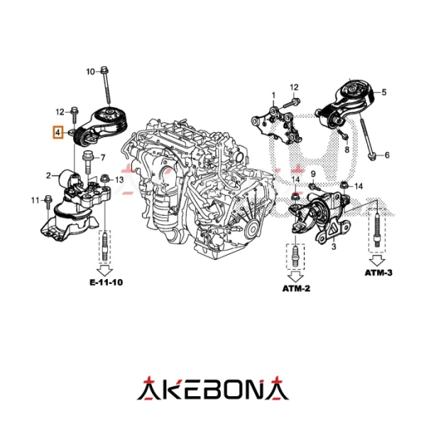 Подушка двигателя Honda Stepwgn RP правая верхняя 50880-TAA-003