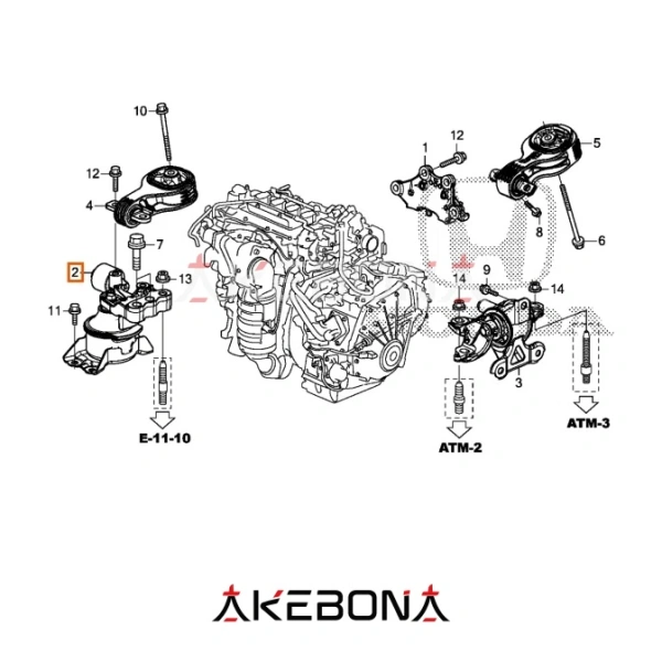 Подушка двигателя правая Honda Stepwgn RP 50820-TAA-023