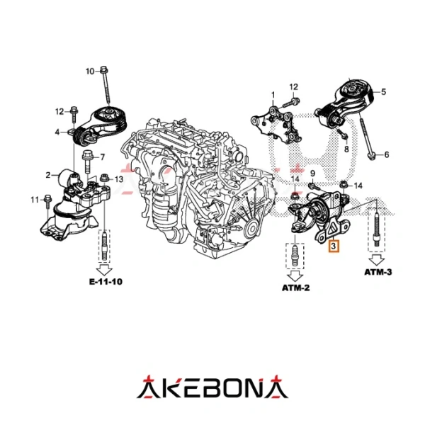 Подушка двигателя левая Honda Stepwgn RP 50850-TAA-023