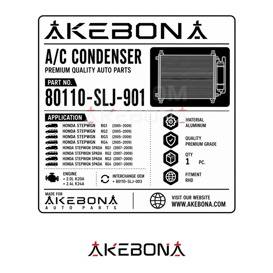 Радиатор кондиционера Honda Stepwgn RG# 80110-SLJ-901